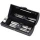 Visol "Venture Leder Drinking Travel Geschenk-Set, schwarz