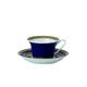 Versace Medusa Tee Tasse und Untertasse, Porzellan, Blau, 17 x 17 x 7.7 cm