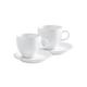 Milchkaffeetassen Set 4 teilig Café Sommelier 2.0 weiß 350 ml