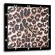 3dRose schwarz Rahmen Leopard Animal Prints 33 cm (DPP 30873 _ 2 Klemmen), 13 x 13 Wanduhr