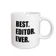 3dRose Tasse 179777 _ 2 Best Editor Ever Fun Tätigkeit Pride Geschenk für Worlds Greatest Editing Arbeit Tasse aus Keramik, 15-Ounce, weiß