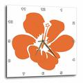 3dRose orange Hibiskus Flower – Hawaiian Blumen, Tropischer Art – Wanduhr, 15 von 15 Zoll (DPP 54493 _ 3)