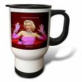 3dRose Marilyn Monroe am Strand Reise Tasse, 14-Ounce, Edelstahl