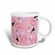 3dRose Niedlichem Tierarzt oder Veterinary Techniker Love Muster Tasse, Keramik, Pink, 10,2 x 7,62 x 9,52 cm