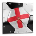 3dRose DPP 181219 _ 1 England Fußball Ball-Wall Uhr, 10 von 25,4 cm