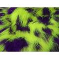 CRS Fur Fabrics Lange Flor Fun Kunstfell Stoff Material Flo Gelb & Violett Mix