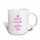 3dRose Keep Calm and Shop on Carry on Shopping Shopaholic, Keramik, Humor, witzig, aus Keramik, Tasse aus Keramik, 443 ml, Motiv, 15,2 x 12,7 cm 8.4499999999999993