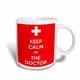 3dRose Keep Calm Im The Doctor Tasse, Keramik, rot, 10,2 x 7,62 x 9,52 cm