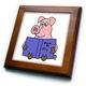 3dRose Funny Pig wie zu fliegen Buch Lesen 8 20,3 cm (FT 196083 _ 1), 8 x 8 Fliesen
