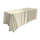 La Leinen Bridal Satin Tischdecke, rechteckig, Satin, elfenbeinfarben, 228.6 x 335.28 x 0.021999999999999999 cm