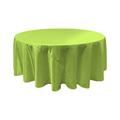 La Leinen Brautschmuck Tischdecke rund, Satin, Lime, 274 cm