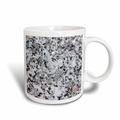 3dRose, Set, Grau, Granit-Stein, Kristall, Grau, Igneous Geology Tasse aus Keramik, 443 ml, Keramik, Weiß, 15,2 x 12,7 cm 8.4499999999999993