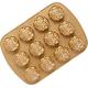 STONELINE 14909 Gold Aluminium Muffin Backform, hochwertiger Antihaftbeschichtung