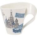 Villeroy & Boch Cities of the World Kaffeebecher Moscow, 300 ml, Höhe: 11 cm, Premium Porzellan, Weiß/Bunt