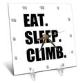 3dRose Eat Sleep Climb – Leidenschaft Rock Climber Text – Klettern Sport Hobby – Schreibtisch Uhr, 6 von 6 (DC 180390 _ 1)