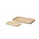 Continenta rechteckige Brotzeitplatte aus Gummibaumholz, Servierschale, Serviertablett mit erhöhtem Rand, Größe: 34 x 21 x 2 cm, 1 Stück