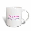 3dRose, I 'm a, Aufschrift What 's Your Superpower, Geschenk für Oma, verwandelt Tasse, Keramik, Pink, 10,16 x 7,62 x 9,52 cm