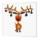 3dRose HT 200101 _ 3 Funny Rudolph The Red Nosed Rentier Weihnachten Art Eisen auf Wärmeübertragung, 10 by 25,4 cm