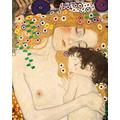 Kunstdruck auf Leinwand. Die DREI Zeithalter (Detail). Bild von Gustav Klimt