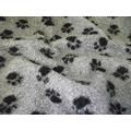 CRS Fur Fabrics Kunstfell Sherpa Fleece Pelz Stoff Material – Silber Pfoten