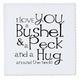 3dRose QS 193477 _ 1 I Love You A Bushel & A Peck weiß & schwarz Quilt Platz, 10 von 25,4 cm