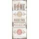 Keilrahmenbild "HOME IS WHERE YOUR HEART IS" 77x27 cm beige Wandbild