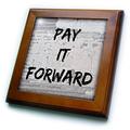 3dRose FT 213334 _ 1 Pay It Forward, schwarzem Schriftzug auf Einem grauen Hintergrund von Fliesen, 8 von 20,3 cm