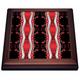 3dRose, Schwarz und Rot, Zick-Zack, Fractal Art-Trivet, 20 cm, Keramik, Braun, 19,05 x 2,28 x 19,05 cm