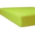 Kneer Flausch-Biber Q80 Spannbetttuch, Farbe:54 - Limone;Größe:140x200-160x200 cm