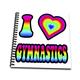 3dRose Groovy Hippie Rainbow I Heart Love Gymnastics-Mini Notizblock, 4 von 10,2 cm (DB 217438 _ 3)