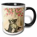 3dRose Katzen Erste Married-Two Ton Tasse, Keramik, Schwarz, 10,2 x 7,62 x 9,52 cm