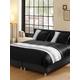 Descanso-Doppelbett 100 Prozent Satin Bettwäsche mit vertikalen Streifen grau, schwarz