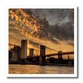 3dRose Sunset NYC, Brooklyn Bridge, East River, 20,3 cm