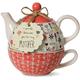 Pavilion Gift Company 74068 Bloom Mutter Keramik Tea for One, 15 Oz, multicolor