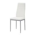 Cribel Queen Set Stuhl, Metall lackiert, Kunstleder, 4 Stück Modern 47 x 40 centimeters weiß