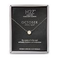 Pavilion Gift Company H2Z 16225 Oktober Weiß Opal Geburtsstein Halskette mit 45,7 cm Kette