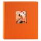 Goldbuch Fotoalbum mit Fensterausschnitt, Bella Vista, 30 x 31 cm, 60 schwarze Seiten mit Pergamin-Trennblättern, Leinen, Orange, 27979