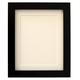 Tailored Frames-Black quadratisch Design Bild framesize 40,6 x 30,5 cm für 30,5 x 20,3 cm mit weißem Passepartout, zum Aufhängen.