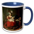 3dRose Marie-Antoinette Kinder, 1787, Elisabeth-Louise vigee-lebrun-Two, 10,16 x 7,62 x 9,52 cm, Tasse, Keramik, Blau