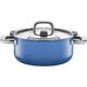 Silit Nature Blue Kochtopf mit Metalldeckel Ø 24 cm, Silargan Funktionskeramik, induktionsgeeignet, spülmaschinengeeignet, blau, 4,4l