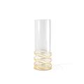 Zilverstad 8061231 Windlicht/Vase Spiral, klein, Metall, Goldfarben, 11.2 x 11.2 x 30 cm