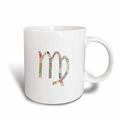 3dRose Jungfrau Symbol Bunt Girly Design-Pastel Horoskop Sternzeichen Sign-Two Ton Tasse, Keramik, Blau, 10,2 x 7,62 x 9,52 cm