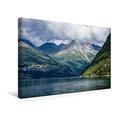 Premium Textil-Leinwand 45 cm x 30 cm quer, Blick auf dem Storfjord | Wandbild, Bild auf Keilrahmen, Fertigbild auf echter Leinwand, Leinwanddruck: Blick auf dem Storfjord in Norwegen (CALVENDO Natur);CALVENDO Natur