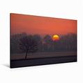 Calvendo Premium Textil-Leinwand 120 cm x 80 cm Quer Erstes Licht | Wandbild, Bild auf Keilrahmen, Fertigbild auf Echter Leinwand, Leinwanddruck: Erstes Licht, Sonnenaufgang im Winter Natur Natur