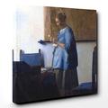 Leinwandbild 50,8 x 50,8 cm (50 x 50 cm) Johannes Vermeer Woman in Blue Reading a Letter – Leinwand Wandbild Bild fertig zum Aufhängen