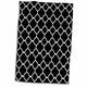 3dRose Bild von schwarz und weiß Vierpass-Muster Handtuch, Mehrfarbig, 15 x 22