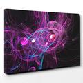 Big Box Art Canvas Print 30 x 20 Inch (76 x 50 cm) Purple Fractal Abstract Art (9) - Canvas Wall Art Picture Ready to Hang