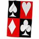 3dRose Poker/Vier Einer Art/Aces Bild Handtuch, weiß, 15 x 22