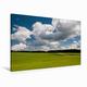 Calvendo Premium Textil-Leinwand 120 cm x 80 cm Quer Wiesen und Wolken | Wandbild, Bild auf Keilrahmen, Fertigbild auf Echter Leinwand, Leinwanddruck: Ein Sommertag Natur Natur