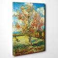 Canvas Print 20 x 14 Inch (50 x 35 cm) Vincent Van Gogh Pine Trees Against a Red Sky - Canvas Wall Art Picture Ready to Hang